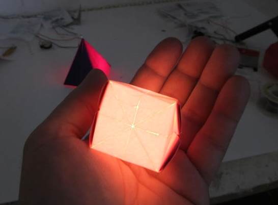 Lit up origami