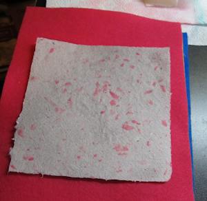 Paper on felt