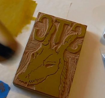 Rubber stamp carving