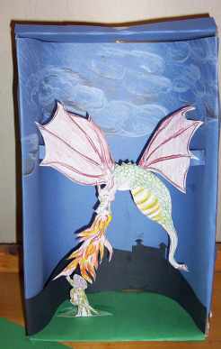 glue the dragon onto the wings 