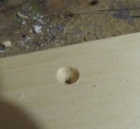 The conical shaped countersink