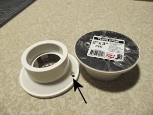 The two PVC floor drains