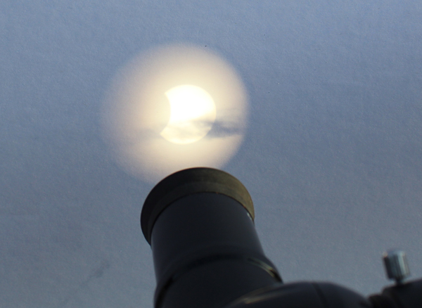 clouds in front of the eclipse