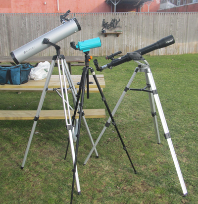 Three small telescopes for comparison