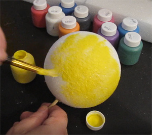 Paint the sun yellow