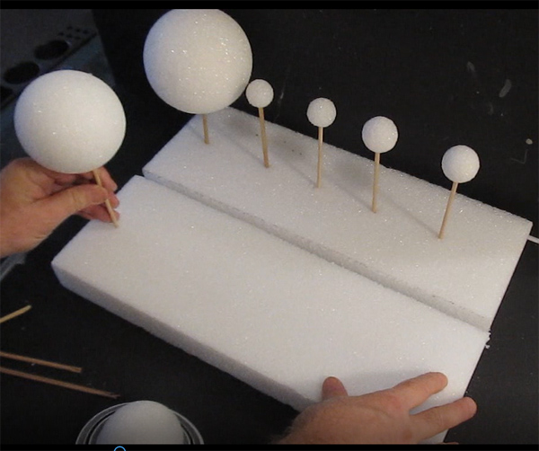 Test fit the planets