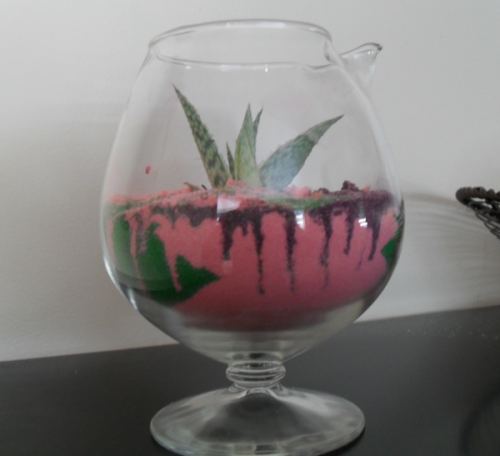 A colored Sand Terrarium