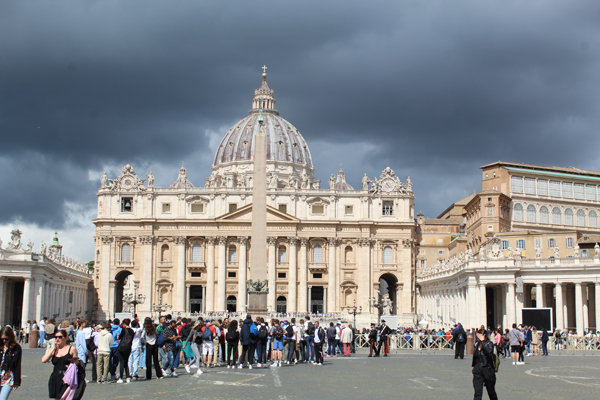 Outside Saint Peter's Basilica