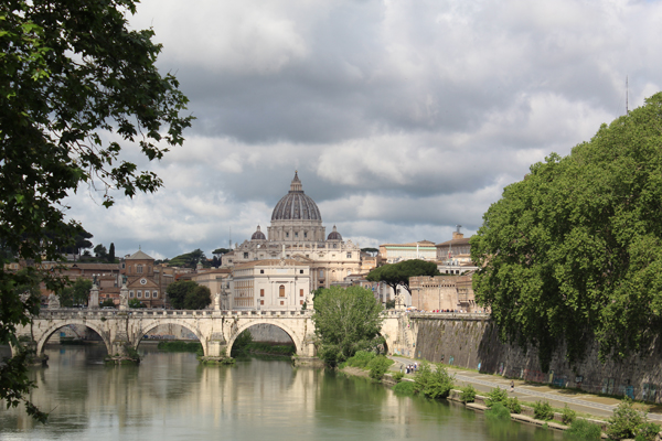 Saint Peter's Basilica from a distance