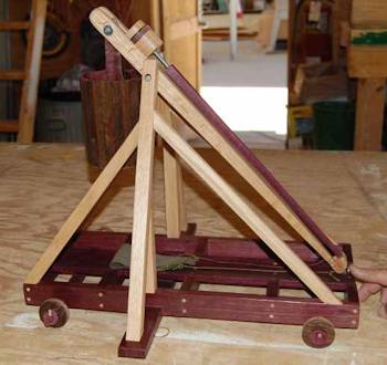 Side view of the trebuchet