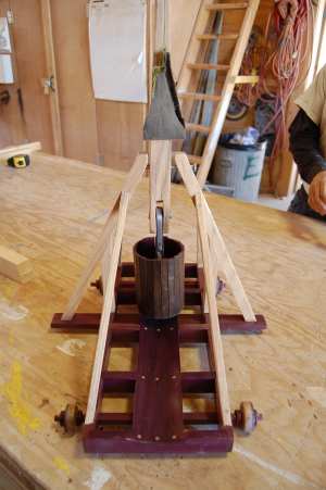 Rear view of the trebuchet