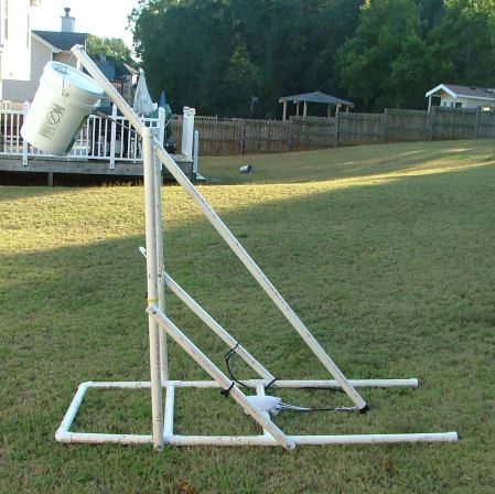 A Big PVC Trebuchet side view