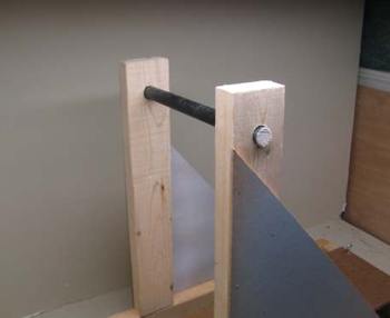 drill two holes for dowel